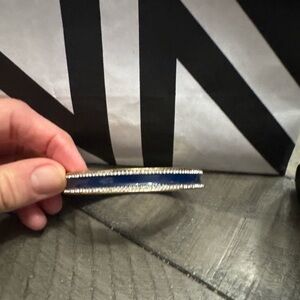 Gold Tone Blue Enamel Rhinestone Hinged Cuff Bracelet